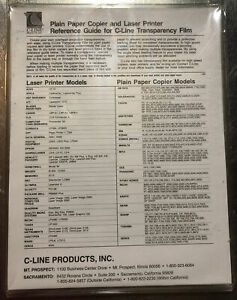 C-Line Clear Transparency Film 8 1/2 X 11 Approximately 45 Sheets