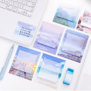 10PCS Pastel Removable Sticky Post Memo Notes Pads Painting Sticks Assorted Note