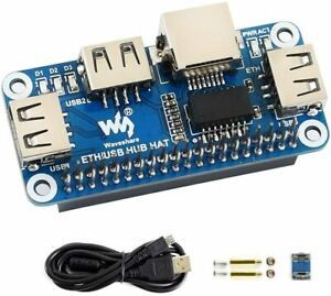 Ethernet/USB HUB HAT Expansion Board for Raspberry Pi 4 B/3 B+/3 B/2...
