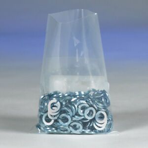 Flat Poly Bag, 13 x 16 Inch, 500 Pack, 4 Mil, Clear