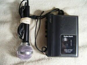Radio Shack Minisette-20 Voice Activated Cassette Recorder 14-1055B Remote Mic