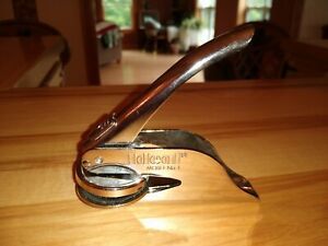 VINTAGE IDEAL ~ ROUND METAL POCKET NOTARY SEAL ~ NEW JERSEY ~ EMBOSSER