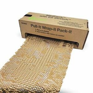IDL Packaging HexcelWrap Cushioning Kraft Paper 15.25&#034; x 300&#039; in Self-Dispens...