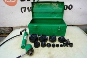 Greenlee Knock Out Hydraulic Punch and Die Set 7310 1/2 to 4 inch Works Fine b2