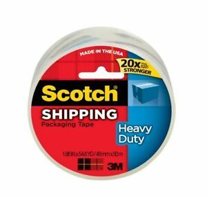 Scotch Heavy Duty Shipping Packaging Tape, 1.88 Inches x 54.6 Yards 1 ea (2pk)