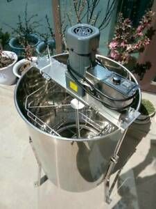 Electric 4 Frame 304 Stainless Steel Honey Extractor Stand Beekeeping Farm