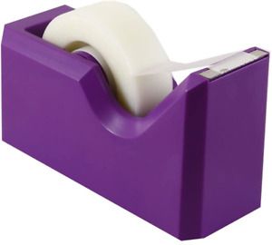 JAM PAPER Colorful Desk Tape Dispensers - Purple - Sold Individually