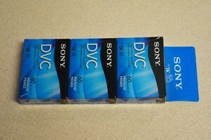 Sony DVC Mini-DV 60 3-Pack Premium Blank Tapes Digital Video Cassettes DVM60PRR/