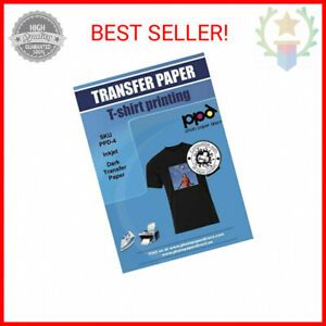 PPD Inkjet Premium Iron-On Dark T Shirt Transfers Paper LTR 8.5x11&#034; Pack of  …
