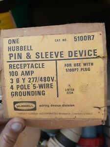 Hubble Pin &amp; Sleeve Receptacle 100 Amp New