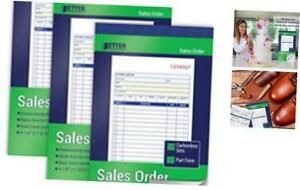 Sales Order Books, 6 Pack, 2-Part Carbonless (White/Canary Yellow), 4-1/8 x 7
