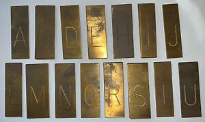 Lot/20 Brass 1&#034; Replacement Engravers Letters Roland Scott New Hermes
