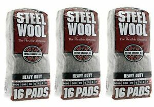 Homax Products 106607-06 - 3PACK 4 Steel Wool Extra Coarse 16 Pads - 3 Pack...