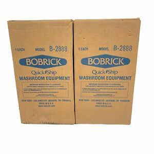 BOBRICK B-2888 B2888 2-Roll Stainless Bath Tissue Dispenser Lot of 2 New Unused