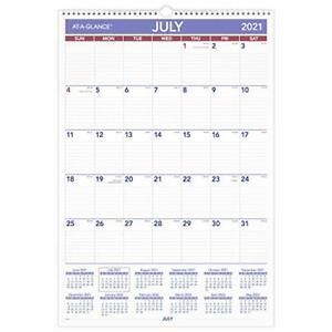 Academic Wall Calendar 2021-2022, , Monthly, 15-1/2&#034; x Large 2022 New Edition