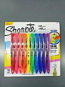 NEW SEALED Sharpie Liquid Highlighters Chisel Tip Assorted Colors 10 Count