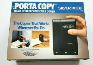 Portable Porta Copy Hand - Held Rechargeable Copier Silver Reed w/Carrying Case