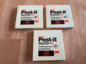 1970s Post-It Notes - 3 Packs (New Sealed)