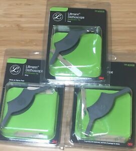Lot of 3 Littmann Stethoscope Identification ID Tag #40008 Grey *NEW* Sealed