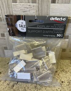 New Deflect-o SuperGrip 1&#034; Display Sign Holder - 50 pack SHIPS N 24 HRS
