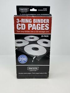 25 CD holder sleeves New holds 200 total Idea Stream Vaults VZ01401 Ring Binder