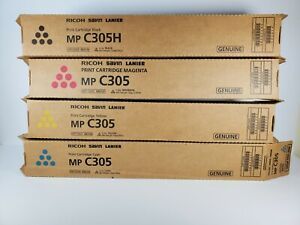 Ricoh MP C305 Genuine NEW 842119, 842120, 842121, 842122 Full Set of 4