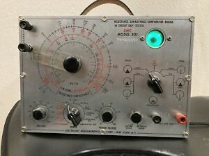 EMC Model 801 Resistance-Capacitance-Comparator Bridge Circuit Capacitor Tester