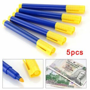 5  Counterfeit Money Detector Test Fake Dollar Bill Currency Check Pen Marker