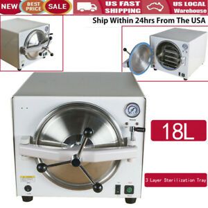 Dental Medical 18L Autoclave Sterilizer Vacuum Steam Sterilization Automatically