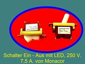 Verschiedene Kippschalter beleuchtet Elektronik &amp; Messtechnik Schalter Monacor