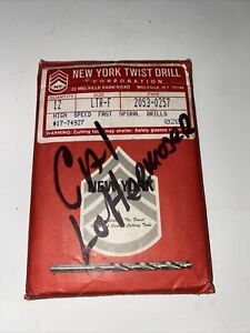 LOT OF 11 NEW YORK TWIST DRILL SIZE LTR-F TYPE 2053-0257 HIGH SPEED SPIRAL BITS