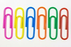 100 Pieces Paper Clips Box  Multicolor Home Office School Paper Clip 28 mm