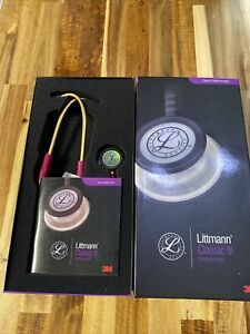 3M Littmann Classic III Stethoscope Rainbow-Finish Raspberry Tube