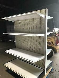LOZIER Gondola Shelving LOT 15 Metal Shelves Convenience Grocery Store Fixtures