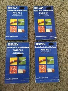 BRADY PWM-PK-3 &amp; PWM-PK-1 PORTA-PACK WIRE MARKERS *USED MISSING 25% OF MARKERS*