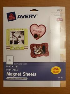 Avery Magnet Sheets for Inkjet Printers, Opened pk, 2 sheets
