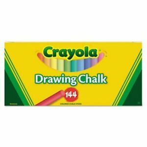 Crayola Colored Drawing Chalk Set w/Assorted Colors, 144 Sticks (CYO510400)