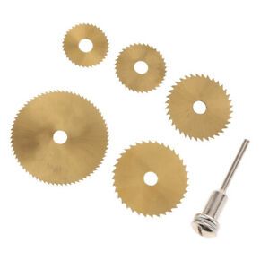 6Pc HSS Saw Blade Mini Disc Wheel Saw Circular Saw Blade Set W/Extension Rod