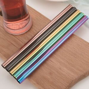 New Reusable Drinking Straws Stainless Steel Metal Straw Eco-Friendly