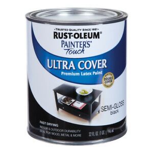 RUST-OLEUM 1974502 Ultra Cvr S-G Black Qt