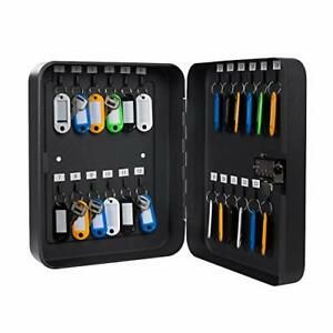 Key Cabinet Lock Box Wall Mount with Combination Lock Key Storage 24 Keys
