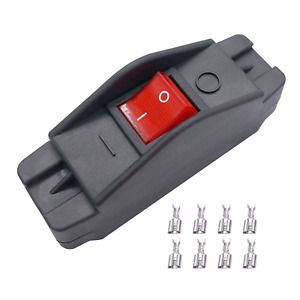 Heavy Duty Inline Cord Switch On/Off Rocker Control Indicator Accessories Screw