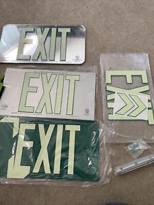 Lumaware Safety Exit Signs Lot of 4 Different Styles