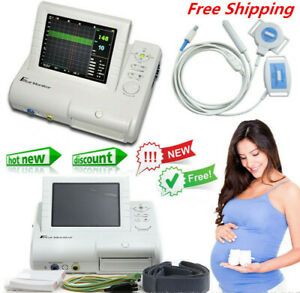 CONTEC Portable Fetal Monitor Color FHR Fetal Movement+Probe+Printer,Battery NEW