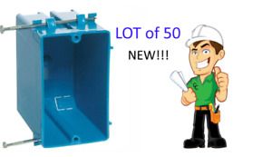 PVC 1-Gang 20 cu. in. New Work Electrical Outlet Box CARLON lot of 50