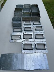 Lot of 31 Cooper / Crouse TP563 4-11/16&#034; Square Outlet Box 2-1/8&#034; Raised Plates