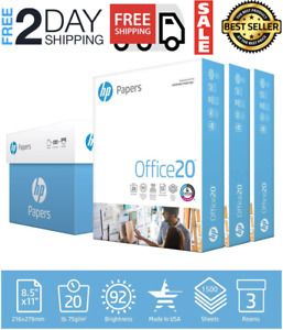 PRINTER PAPER White Letter Size 8.5&#034; x 11&#034; Multipurpose Office Copy 1500 Sheets