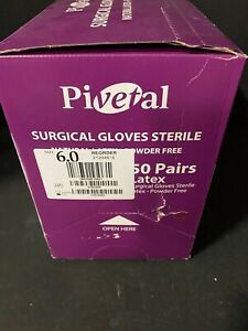 Pivetal Latex Sterile Powder Free Surgical Gloves 50 pairs Size 6