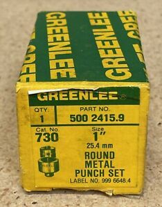 GREENLEE NO. 730 - 1&#034; ROUND METAL PUNCH SET 500 2415.9
