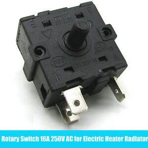 3Pin Rotary Switch 16A 250V AC for Electric Heater Radiator Replacement Parts MS